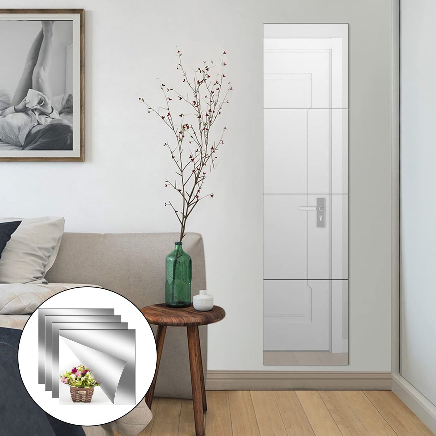 Kit Espelho Adesivo com Cola: Decoração Exclusiva e Inovadora - Motivação MK