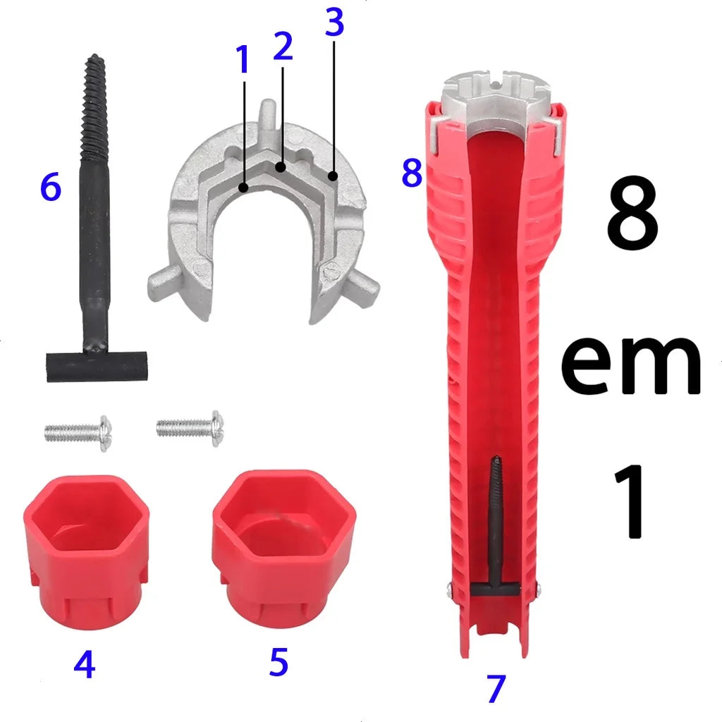 Kit Chave de Encanador 8 em 1 – Solução Rápida para Vazamentos - Motivação MK