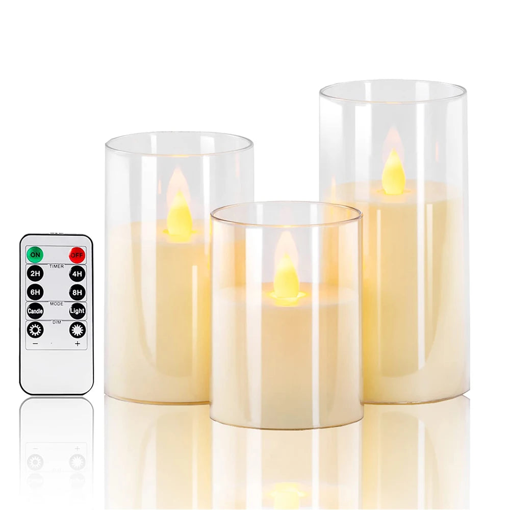 Velas LED Decorativas com Controle - Iluminação Elegante para Casa - Motivação MK