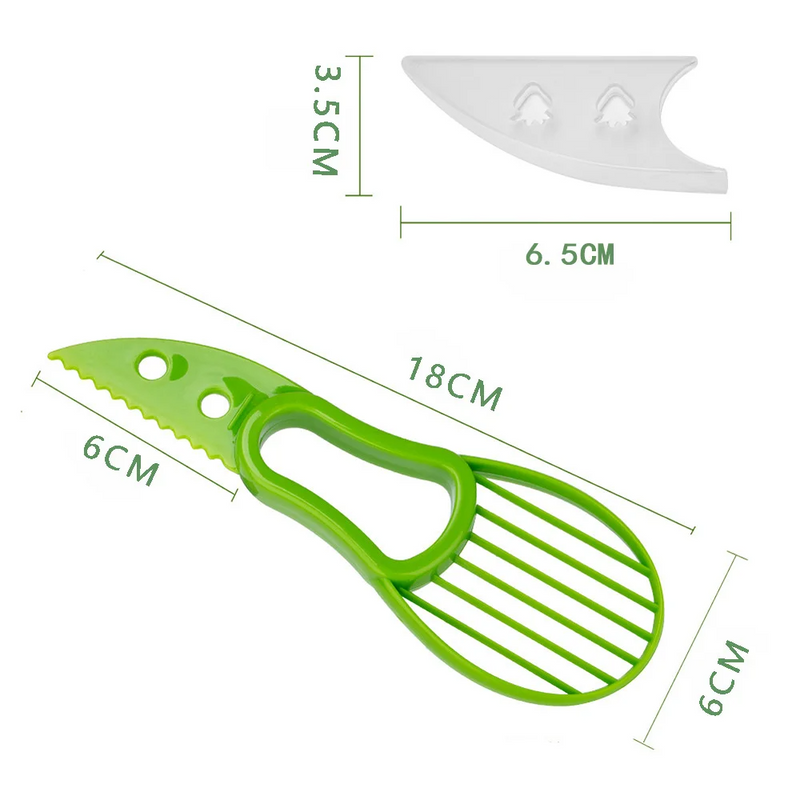 Cortador de Abacate - Ferramenta Multifuncional 3 em 1