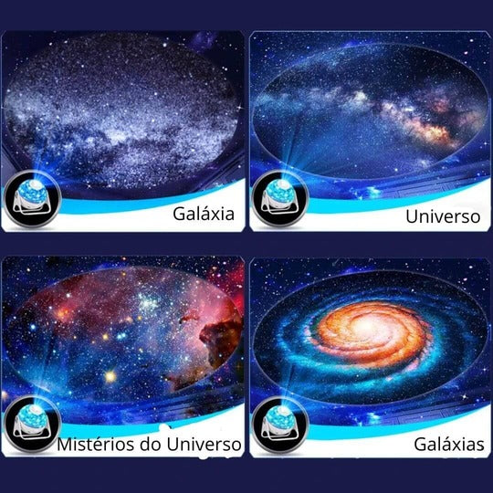 Projetor Galaxy 360°: Céu Estrelado Exclusivo – Oferta Limitada - Motivação MK