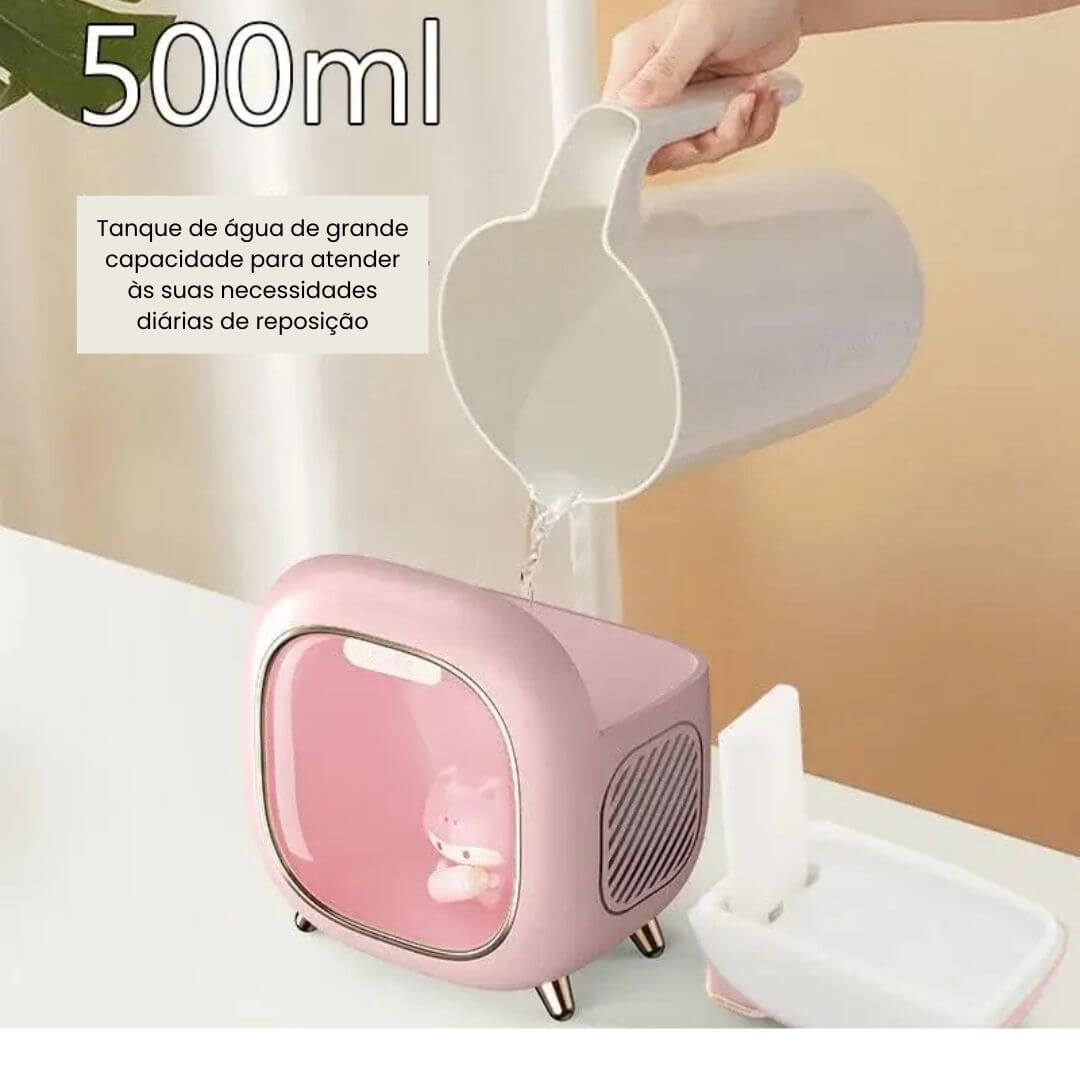 MistAir - Umidificador Portátil 500ML Silencioso e Recarregável USB
