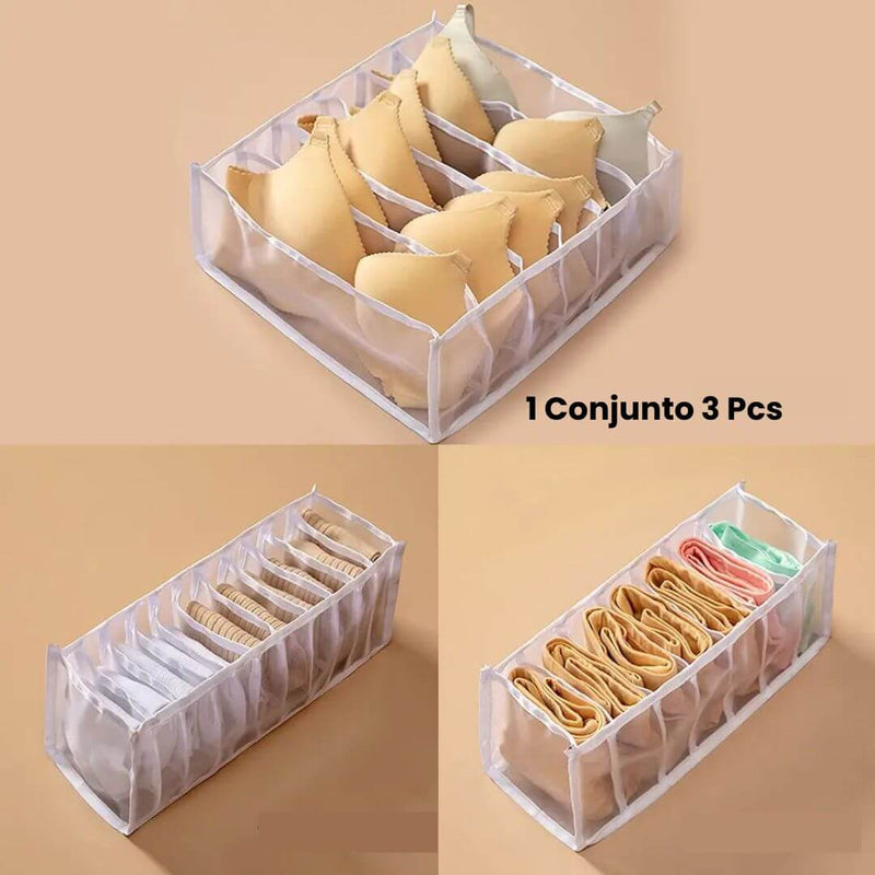 OrganizeBox – Gaveteiro Dobrável com Divisórias para Organização