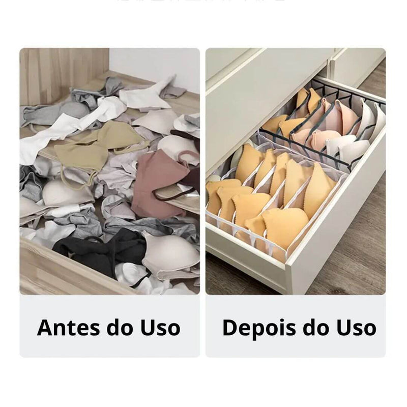 OrganizeBox – Gaveteiro Dobrável com Divisórias para Organização