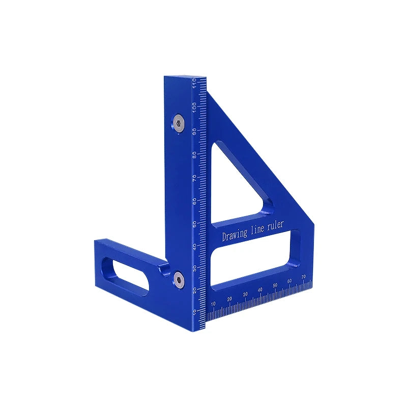 Woodworking Square Protractor Aluminum Alloy Miter Triangle Ruler High Precision Layout Measuring Tool for Engineer Carpenter - Motivação MK