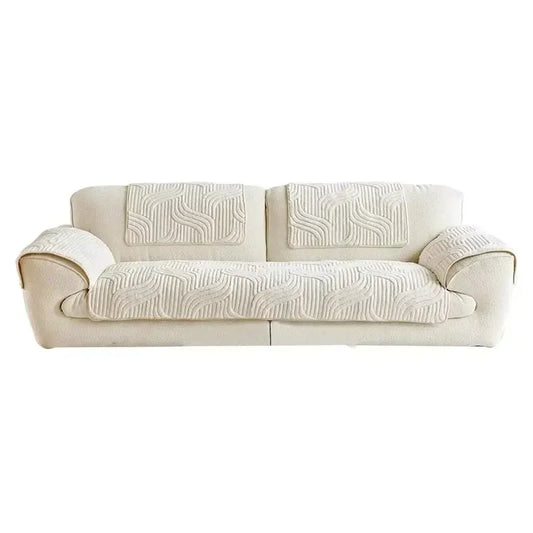 Capa de Sofá Veludo Plush Antiderrapante – Luxo e Proteção - Motivação MK