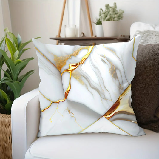 Capa de Almofada Mármore Luxo – Decore Sala e Quarto com Estilo. - Motivação MK