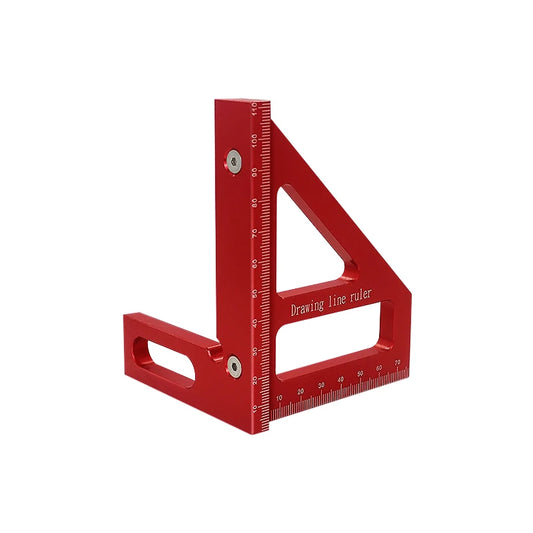 Woodworking Square Protractor Aluminum Alloy Miter Triangle Ruler High Precision Layout Measuring Tool for Engineer Carpenter - Motivação MK