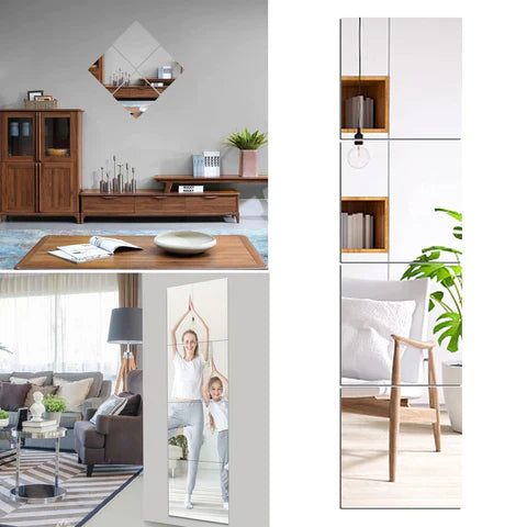 Kit Espelho Adesivo com Cola: Decoração Exclusiva e Inovadora - Motivação MK