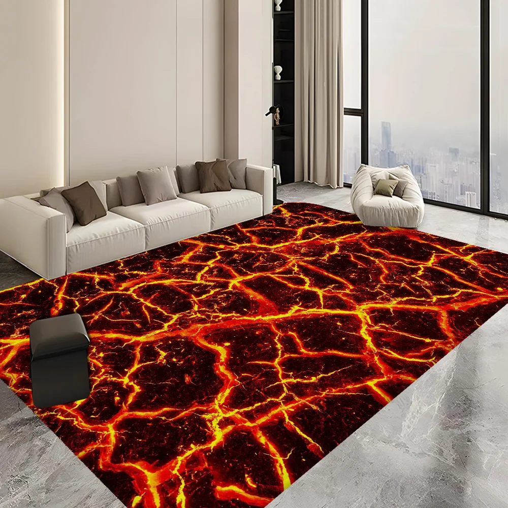 LavaRug Tapete 3D Magma – Confortável, Antiderrapante e Resistente
