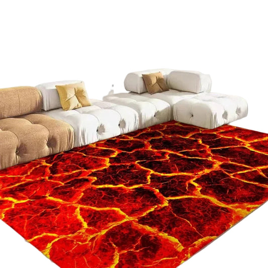 LavaRug Tapete 3D Magma – Confortável, Antiderrapante e Resistente