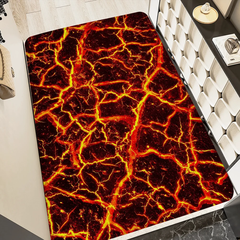 LavaRug Tapete 3D Magma – Confortável, Antiderrapante e Resistente